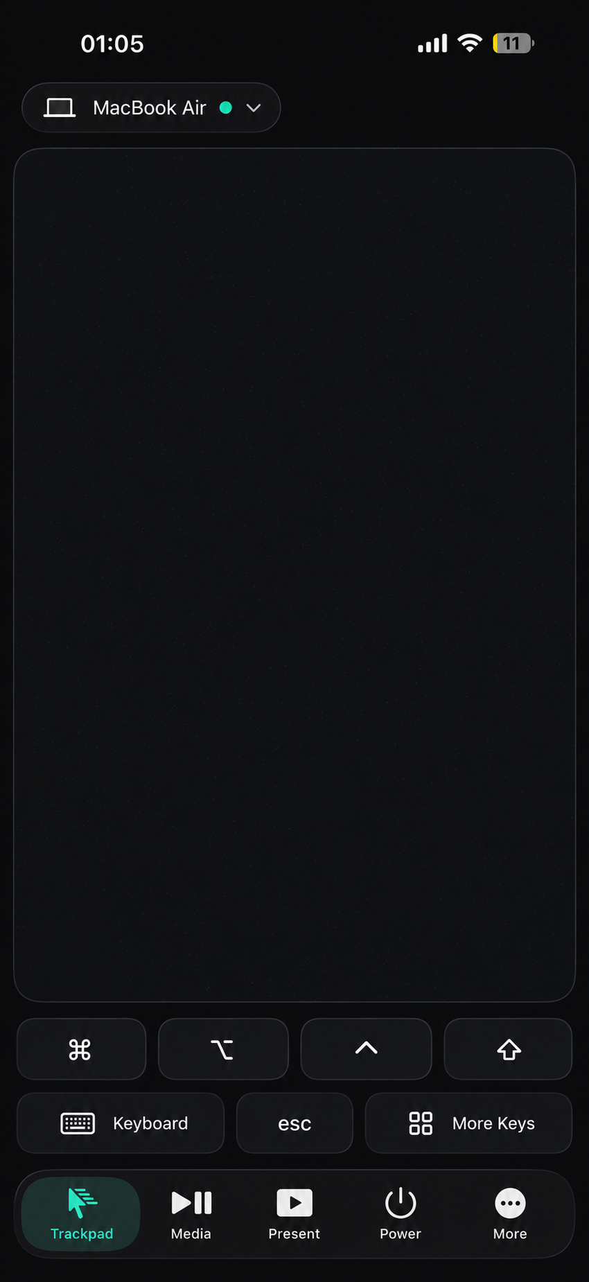 Pilot Trackpad interface
